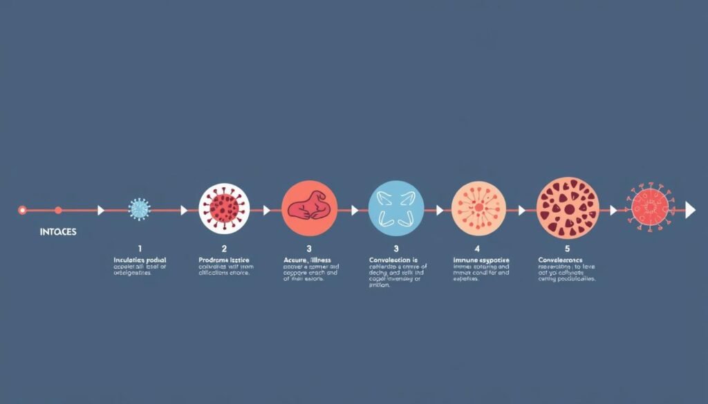 Comparison of different stages of infection