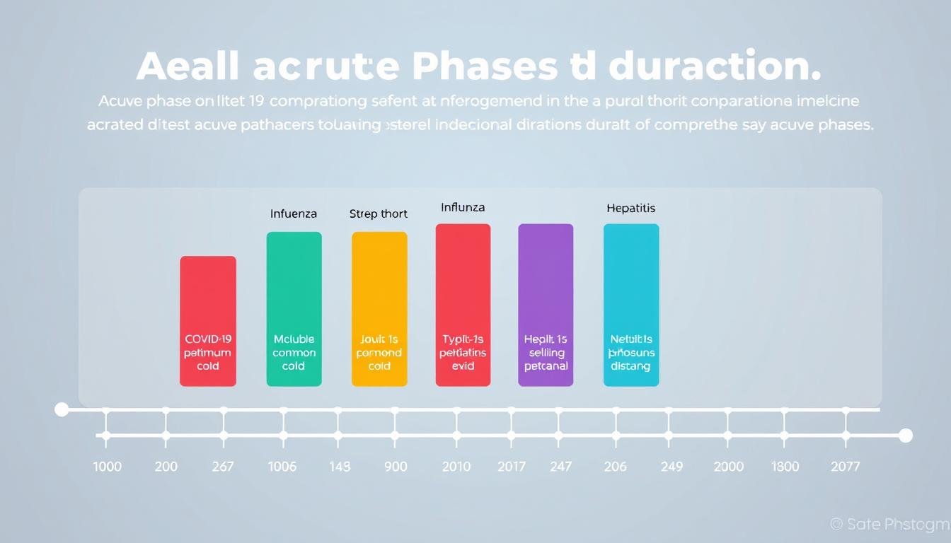 Timeline comparison of acute phase duration for different infections