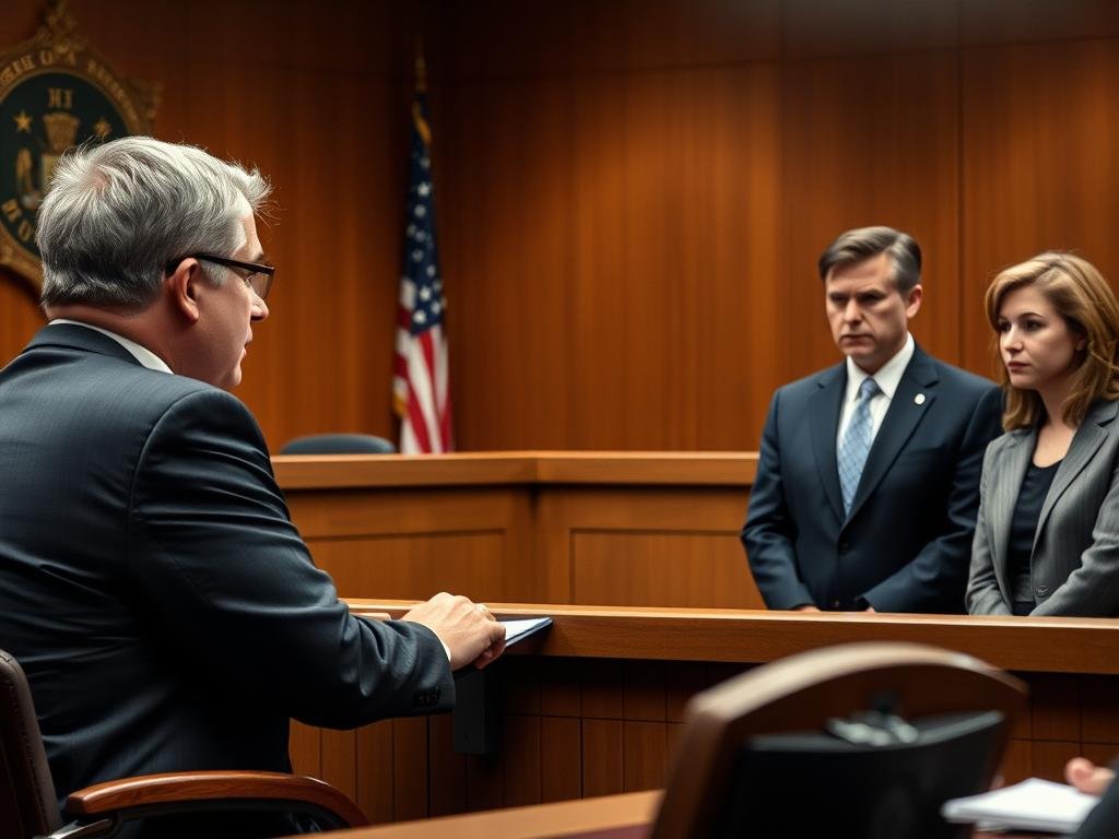 Courtroom during teen marijuana DUI case proceedings Courtroom during teen marijuana DUI case proceedings