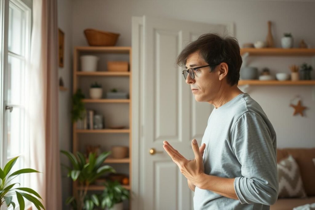 Person avoiding daily activities due to chronic pain fear