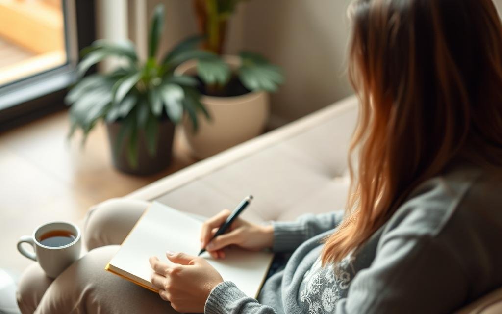 Person practicing mindfulness and presence instead of unhealthy busyness