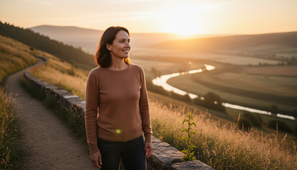 Person in recovery from Stage 4 Alcohol Use Disorder showing hope and progress