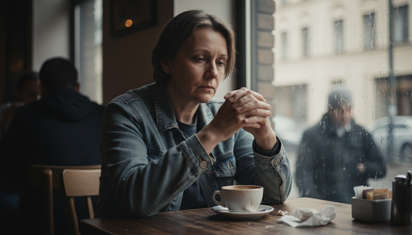 Person with Stage 4 Alcohol Use Disorder showing visible signs of physical dependence and distress