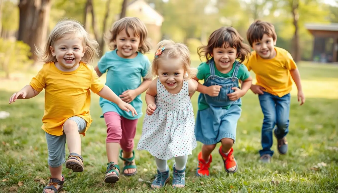 Tetanus in Children: Risks and Prevention Tips 4 Children playing safely outdoors with parents nearby